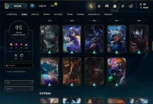 Bronze 2 com 135 Champs e 95 Skins ( TOP / JG ) - League of Legends LOL