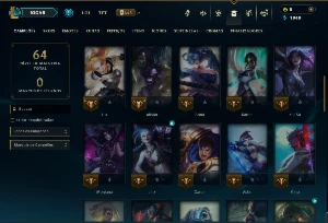 Mestre com 55 Champs e 14 Skins ( 172 PDL ) - League of Legends LOL