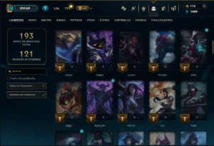 Prata 4 com 95 Champs e 36 Skins - League of Legends LOL