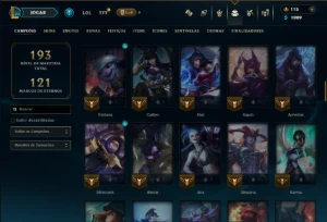 Prata 4 com 95 Champs e 36 Skins - League of Legends LOL