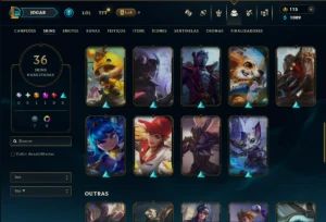 Prata 4 com 95 Champs e 36 Skins - League of Legends LOL