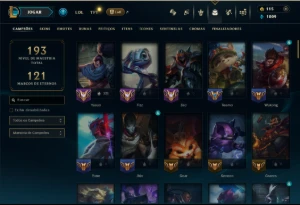 Prata 4 com 95 Champs e 36 Skins - League of Legends LOL