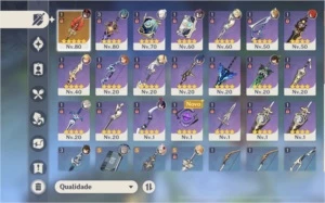 Ar46. Hutao + báculo de homa, zhongli, albedo, Mona e Diluc - Genshin Impact