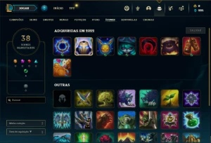 Conta platina 3 com 22 Champs e 3 Skins + 15 Espolios - League of Legends LOL