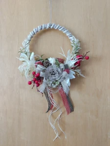 Guirlanda Rústica de Natal (32cm) - Artesanato e Personalizados