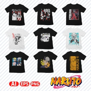 Pack Artes Anime Naruto Sublimação, Serigrafia, Dtg, Dtf - Serviços Digitais