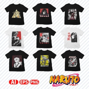 Pack Artes Anime Naruto Sublimação, Serigrafia, Dtg, Dtf - Serviços Digitais