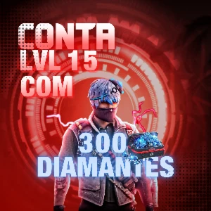 Free Fire/Contas Lvl 15 Com 300 Dimas