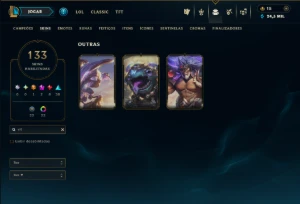 Unranked com TODOS os Champs e 133 Skins ( JG / MID / ADC ) - League of Legends LOL