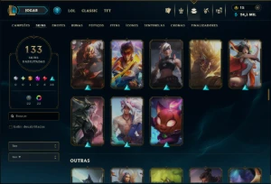 Unranked com TODOS os Champs e 133 Skins ( JG / MID / ADC ) - League of Legends LOL