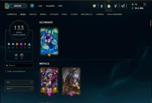 Unranked com TODOS os Champs e 133 Skins ( JG / MID / ADC ) - League of Legends LOL