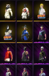 CONTA FF RARA: Combo Naruto  (Naruto + Kakashi + Minato) - Free Fire