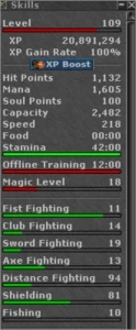EK (175) RP (109) ED (57) + PREMIUM + MAKES + ITENS - Tibia