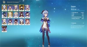Ganyu + Zhongli + 5000 Gemas (Descrição) AR 35 Oportunidade! - Genshin Impact