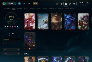 Unranked com TODOS os Champs e 120 Skins ( ADC / MID / JG ) - League of Legends LOL