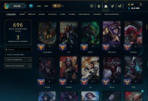 Unranked com TODOS os Champs e 120 Skins ( ADC / MID / JG ) - League of Legends LOL