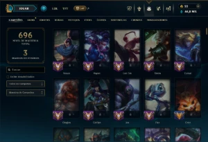 Unranked com TODOS os Champs e 120 Skins ( ADC / MID / JG ) - League of Legends LOL