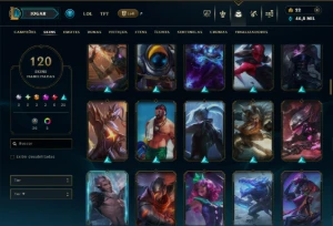 Unranked com TODOS os Champs e 120 Skins ( ADC / MID / JG ) - League of Legends LOL