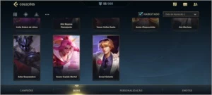 WILD RIFT ACC D4 com várias skins - League of Legends: Wild Rift LOL WR