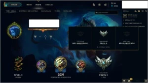 CONTA PRATA II MMR DE GOLD (NUNCA FOI BANIDA) + 30 SKINS - League of Legends LOL