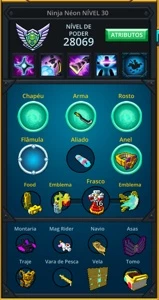 ninja neon level 30, 28K de poder - Outros