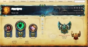 Vendo conta no lol PLatina 4 - League of Legends
