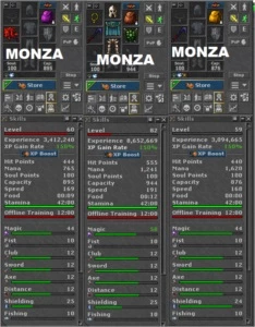 Conta com mages para brincar (45+) 3 MS Monza - Tibia