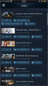 Conta da Steam com vários jogos