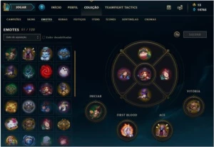 CONTA OURO2, 260 SKINS, INCLUINDO 2 LENDÁRIAS, SONA E MF. - League of Legends LOL