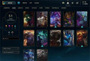 Conta Bronze 4 Com 100 champs e skins. - League of Legends LOL