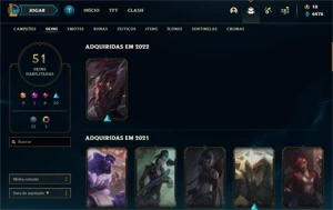 Conta Bronze 4 Com 100 champs e skins. - League of Legends LOL
