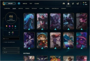 Conta platina 4 BARATA com 46 skins e 63 champs - League of Legends LOL