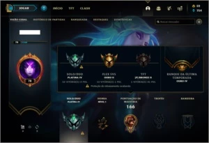 Conta platina 4 BARATA com 46 skins e 63 champs - League of Legends LOL