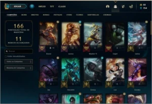 Conta platina 4 BARATA com 46 skins e 63 champs - League of Legends LOL