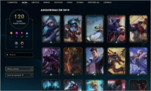 Conta League of Legends (PLATINA) 120 SKINS Gastei R$2249,42 LOL