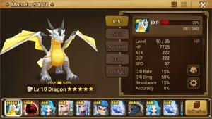 Reroll Summoners War lvl10 com Dragon Light - Zerath