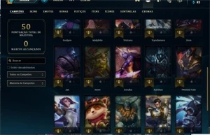 Conta com skin rara de kayle juiza - League of Legends LOL