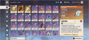 Conta Genshin Impact 10 heróis 5*