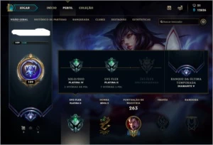 Conta lol platina 1 muitas skins - League of Legends