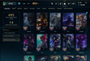 Prata 2 com TODOS os Champs e 99 Skins +6 Prestigios - League of Legends LOL