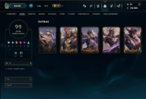 Prata 2 com TODOS os Champs e 99 Skins +6 Prestigios - League of Legends LOL