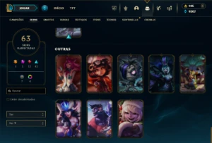 Ferro 2 com 80 champs e 63 Skins + 1 Prestigio da Katarina - League of Legends LOL