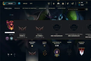 Ferro 2 com 80 champs e 63 Skins + 1 Prestigio da Katarina - League of Legends LOL