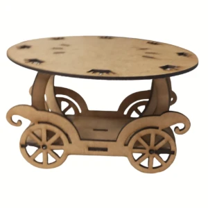Kit base para bolo MDF cru – 3 Bandejas carruagem p/... - Artesanato e Personalizados