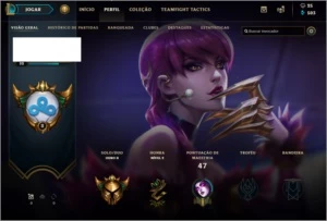 Prata S1 GOLD S2 DIAMANTE D3 1400 emblemas - League of Legends LOL