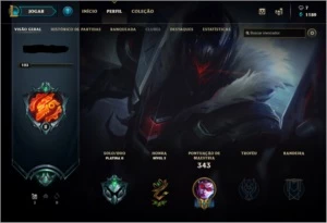 Conta de lol - Platina 2 - 77 skins - League of Legends