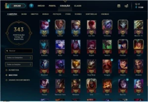 Conta de lol - Platina 2 - 77 skins - League of Legends
