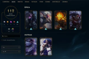 Conta League of Legends Full Acesso - 156 Champs e 112 Skins LOL