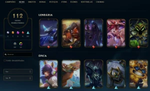 Conta League of Legends Full Acesso - 156 Champs e 112 Skins LOL