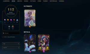 Conta League of Legends Full Acesso - 156 Champs e 112 Skins LOL